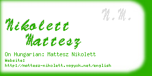 nikolett mattesz business card